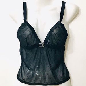 3/$25 🖤 Sheer Cami Lingerie Top Buckle Accent